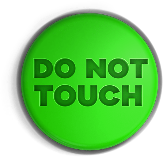 Do Not Touch Button - Nick Do Not Touch (600x600), Png Download