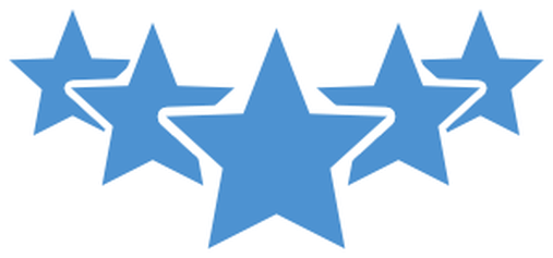 Good Uber Rating - Transparent Background Blue Star Png (507x237), Png Download