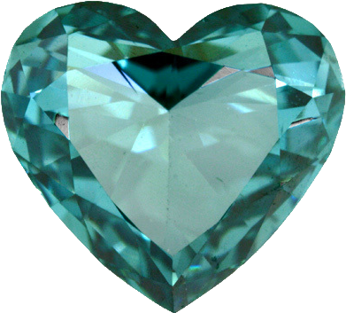 Heart Png Transparent - Heart Cut Blue Diamond (400x400), Png Download