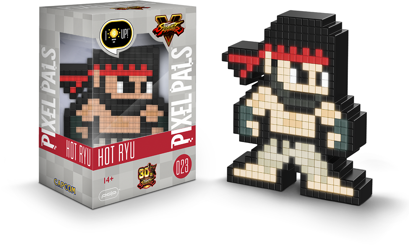 Pdp Pixel Pals Capcom Street Fighter V Hot Ryu Collectible - Pdp Pixel Pals - Nintendo - Red 8-bit Link (1500x1000), Png Download