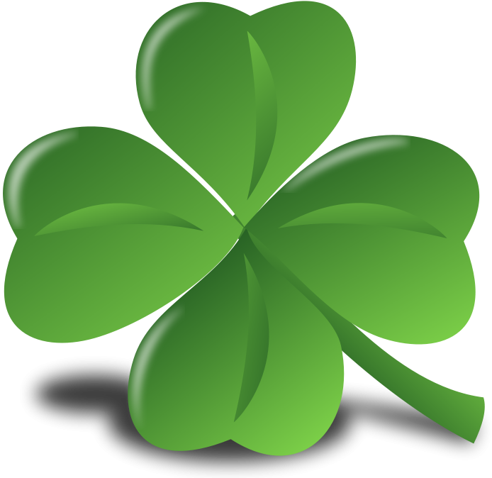 Saint Patrick Day Icon Clip Art - Four Leaf Clover St Patrick's Day (600x587), Png Download