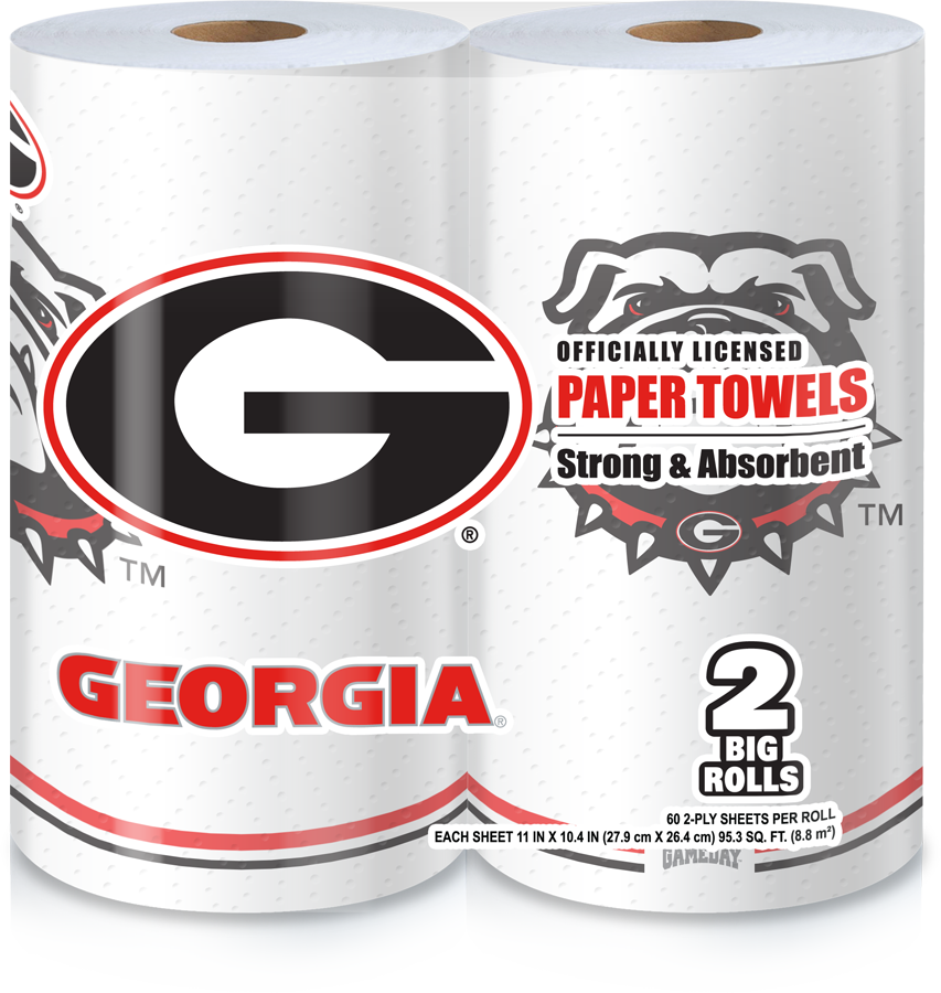 Georgia Bulldogs Logo Clipart University Of Georgia - Georgia Bulldogs Paper Towels (853x900), Png Download