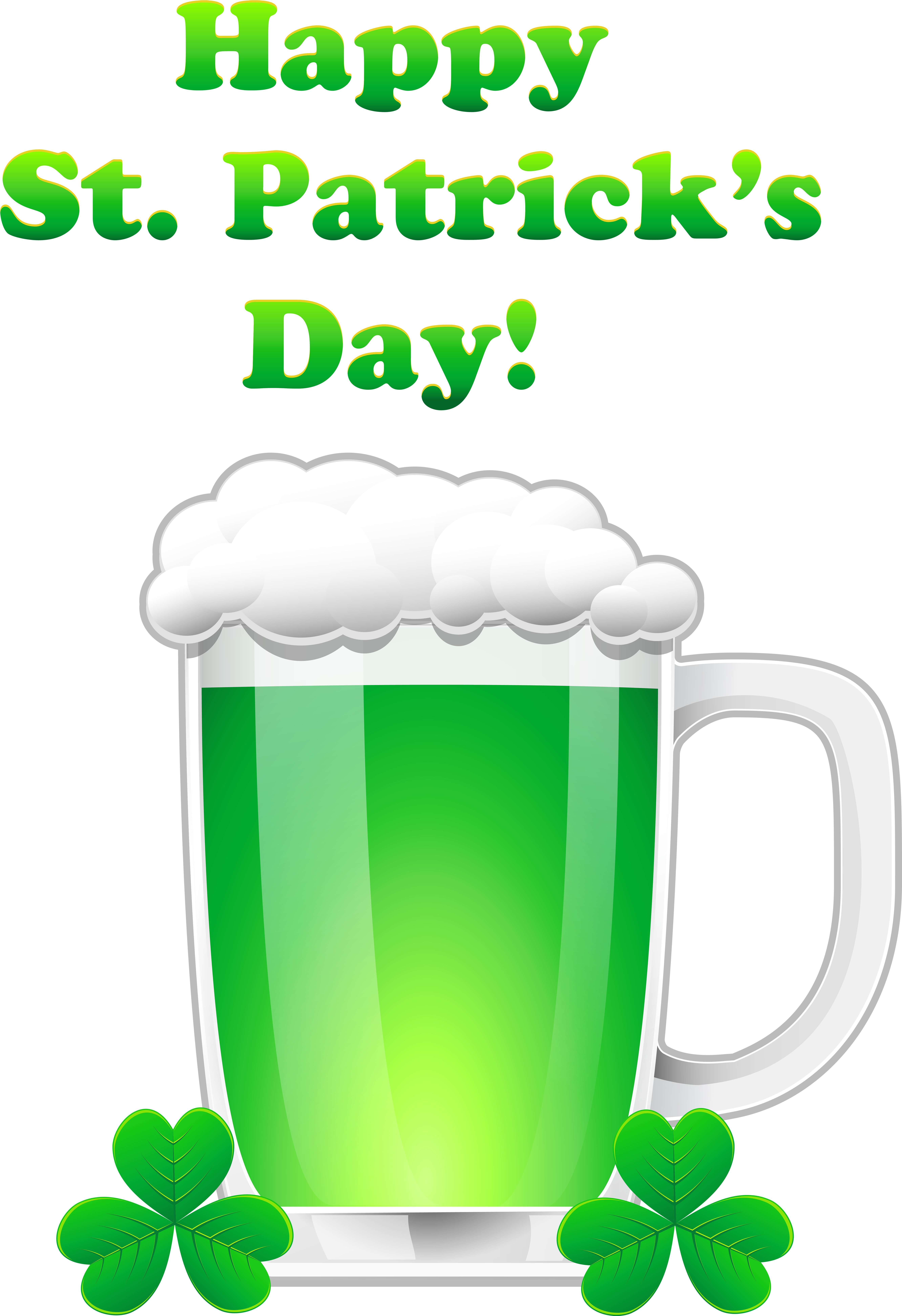 Happy Patrick S With Green Beer Transparent - Png Saint Patrick's Day (421x600), Png Download