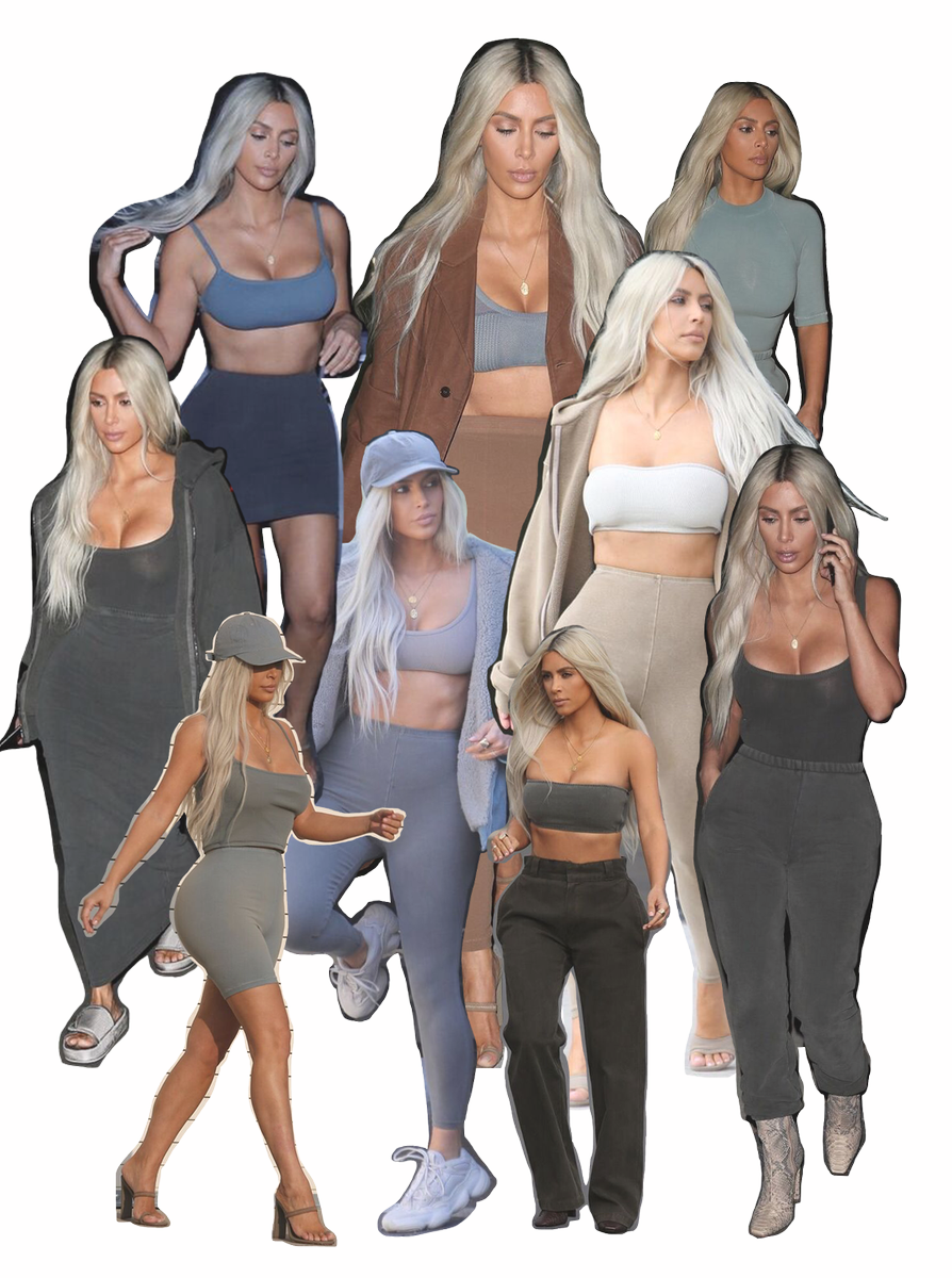 Kim Kardashian West - Outfit Kim In Yeezy (894x1200), Png Download