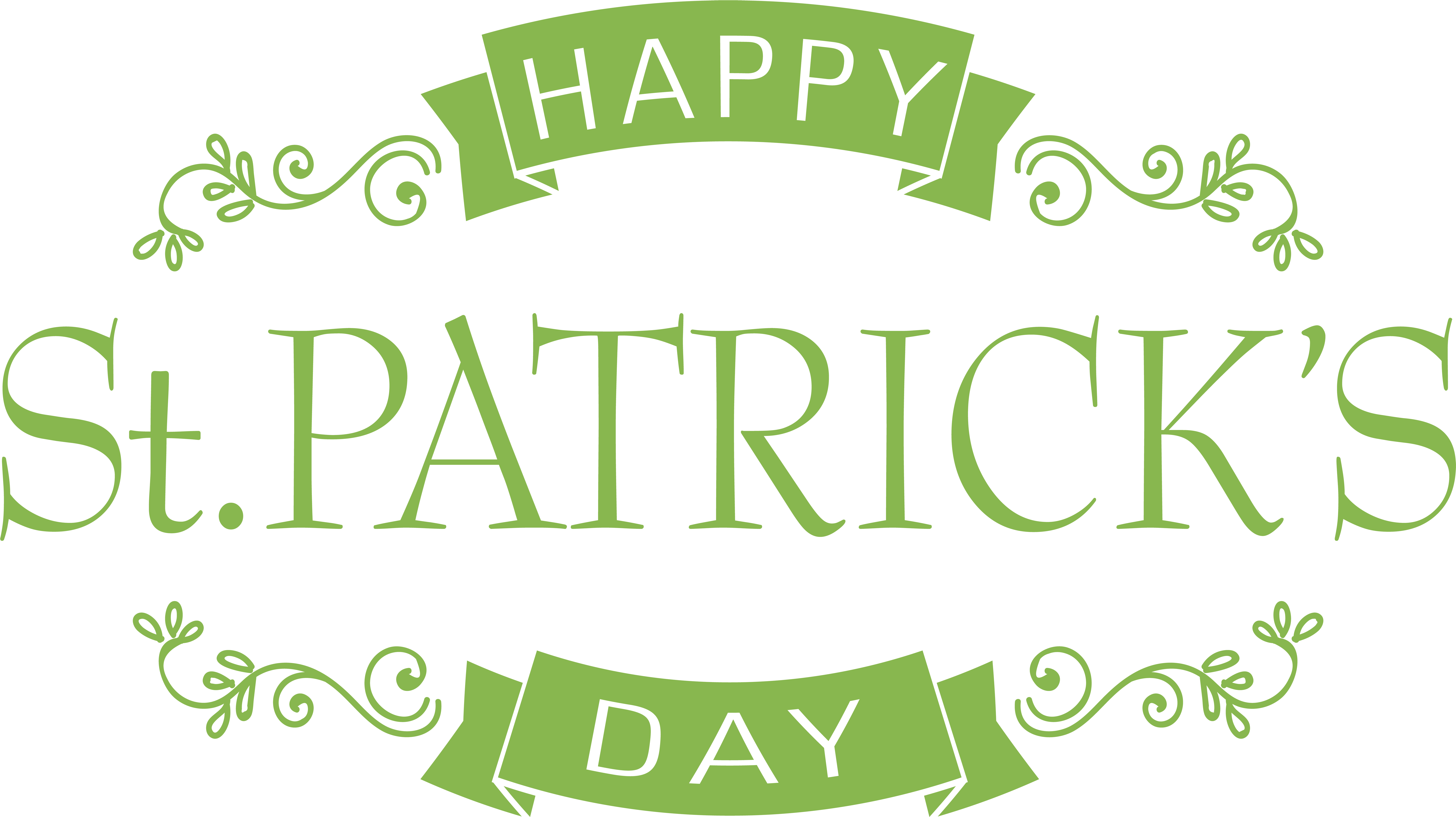 Saint Patrick S Clip - St Patrick's Day Png (8000x4609), Png Download