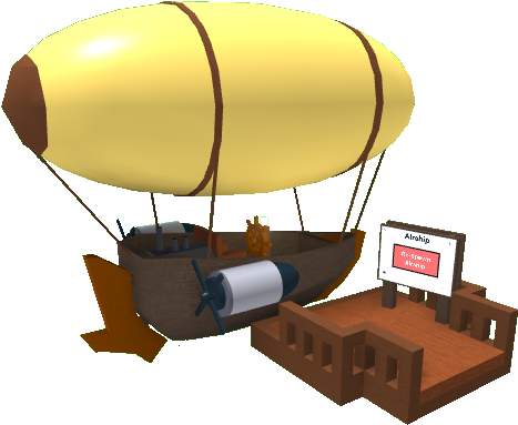 Airship Drawing Movie - Treelands Airship (500x500), Png Download