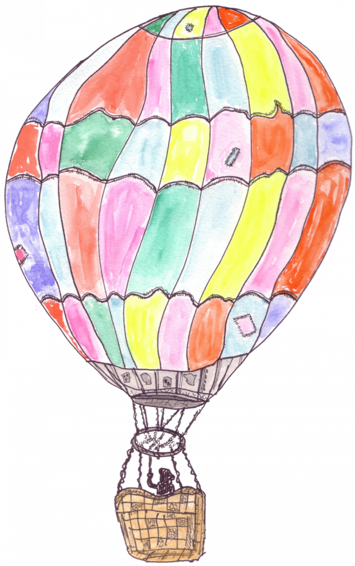 Pen And Watercolour Ballon Thing I Made - Watercolorhot Air Balloon Transparent (700x1117), Png Download