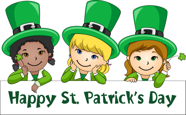 Girl Clipart St Patrick's Day - Girl St Patricks Day Clip Art (640x395), Png Download