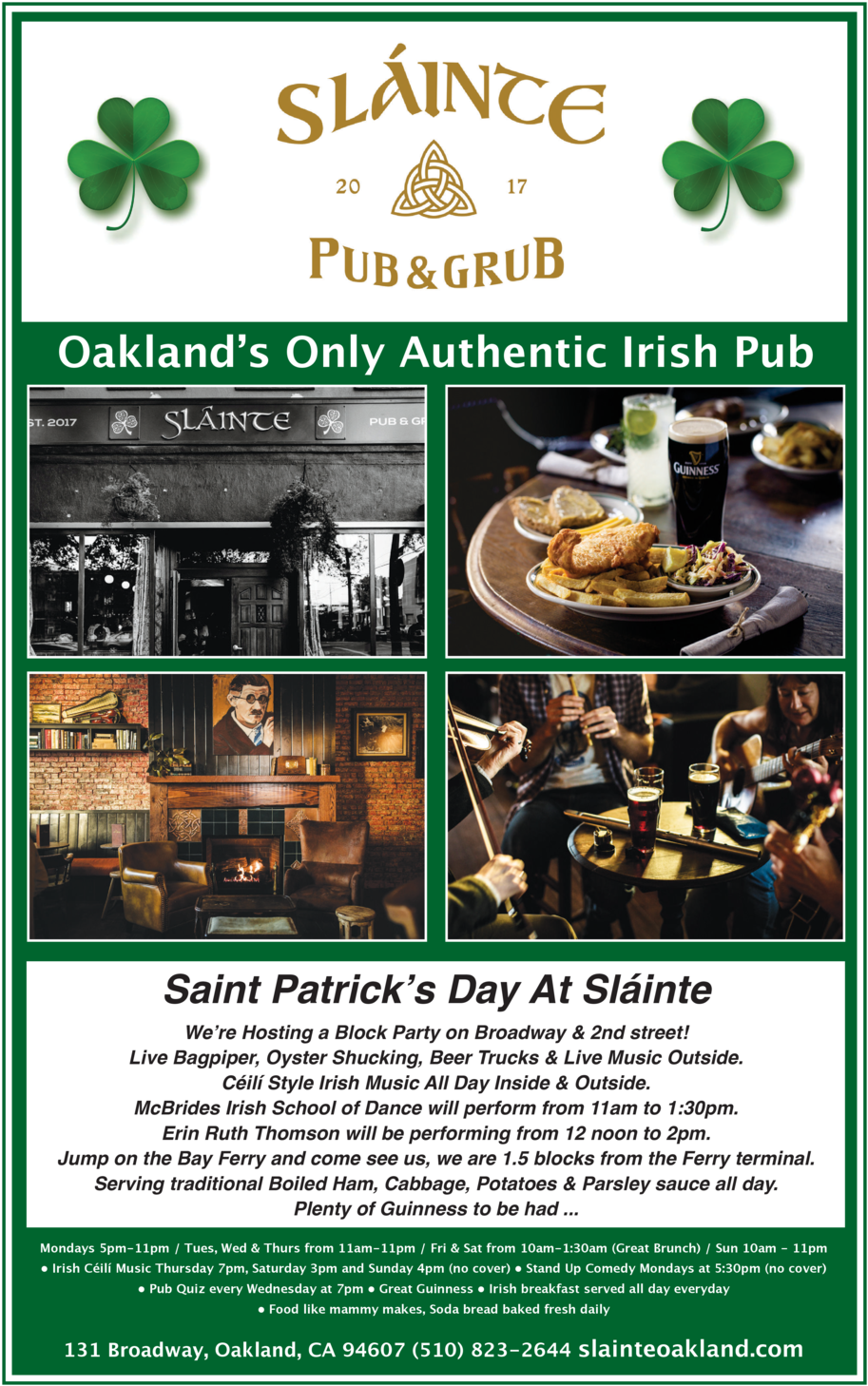 Patrick's Day Block Party Jack London Improvement District - Saint Patrick's Day (1000x1545), Png Download
