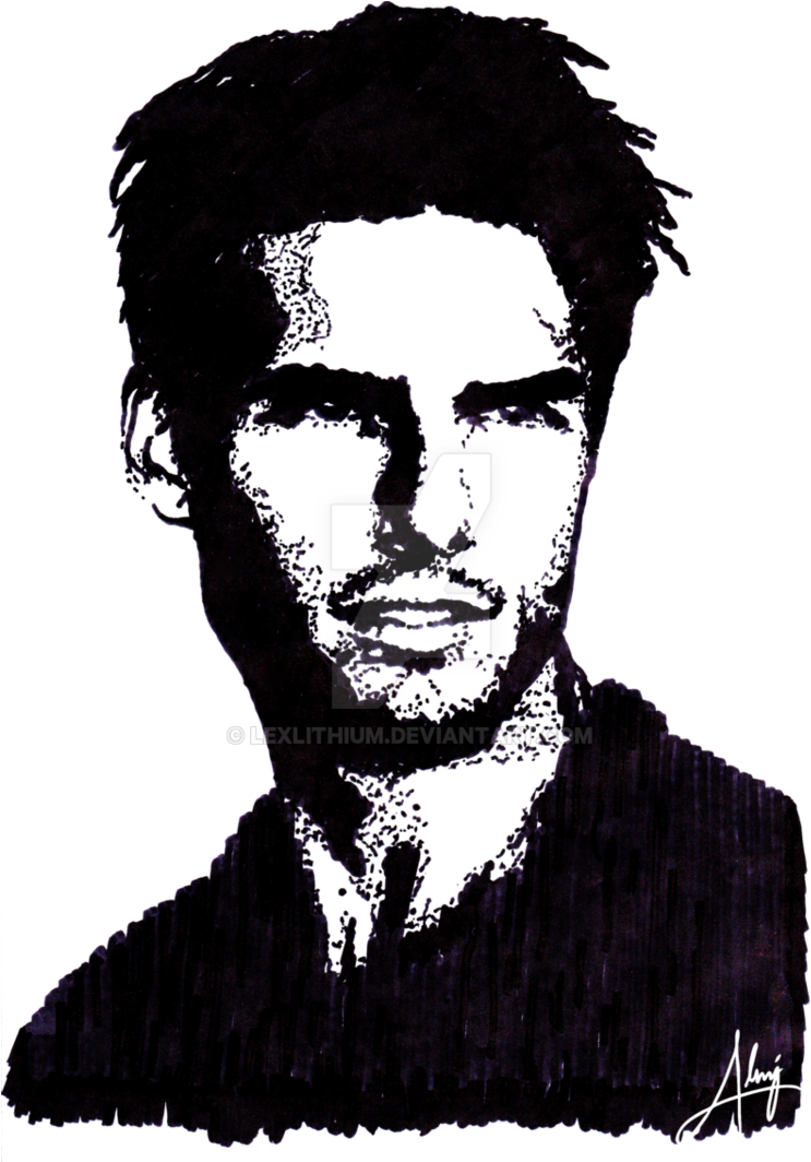 Cruise Drawing Black And White - Man (751x1063), Png Download