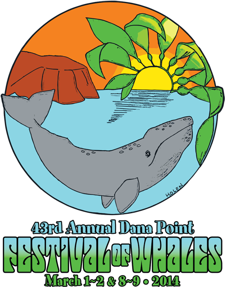 2014 Sarah Holen - Dana Point Whale Festival Logo (500x667), Png Download