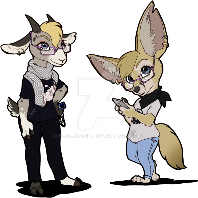 Zootopia Fursonas By Nadairead-d9uytjl - Zootopia Fennec Fox Oc (800x794), Png Download