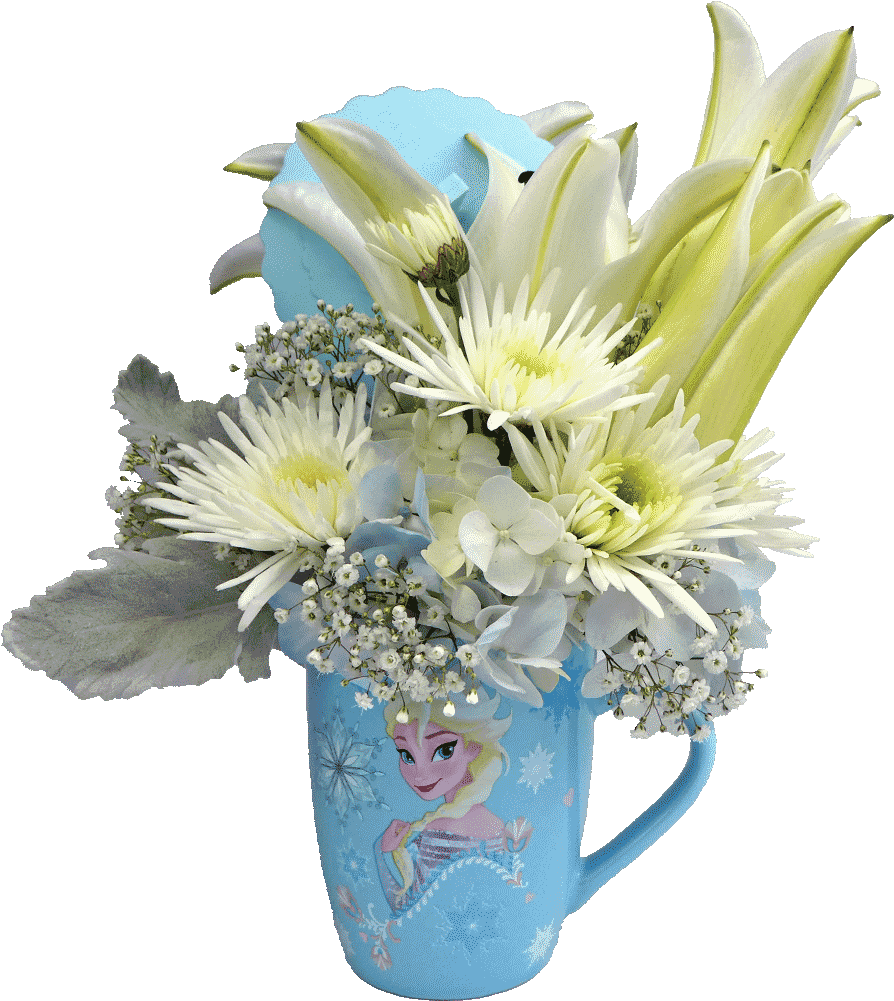 Anna And Elsa Flower Mug With Lid - Anna (1024x1024), Png Download