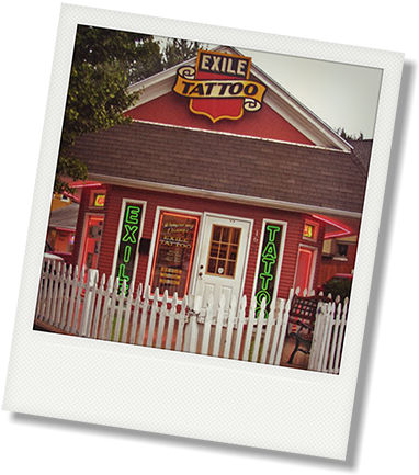 Exile Tattoo (413x453), Png Download