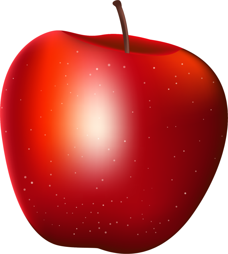 Apple Auglis Painting Red Hand Painted Fruit - Frutas De Color Rojo (800x891), Png Download