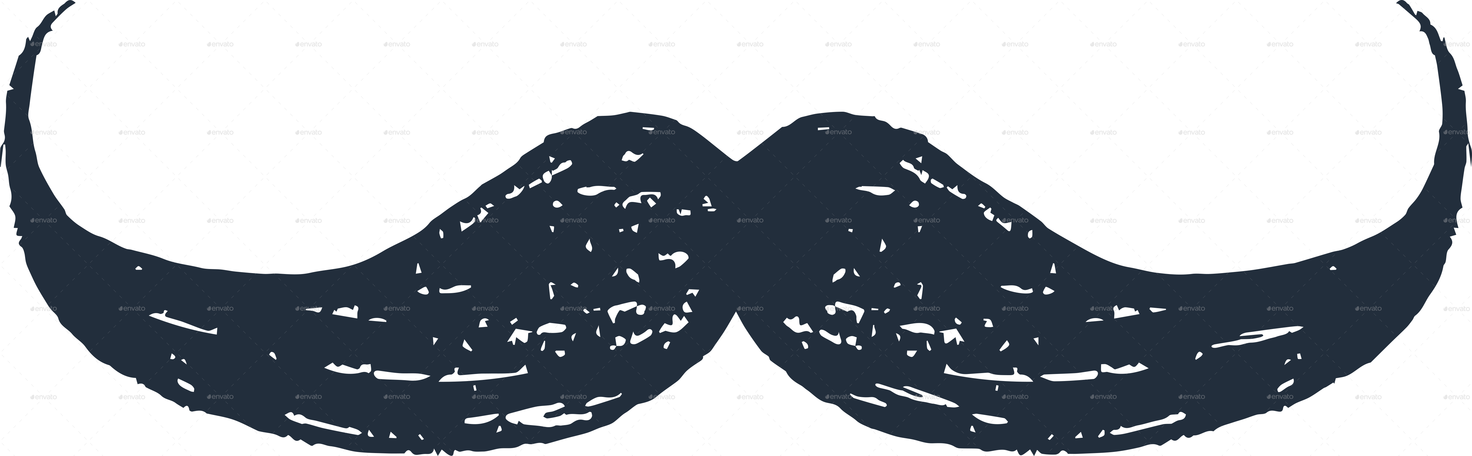Mustache Drawing Art - Illustration (5000x1551), Png Download