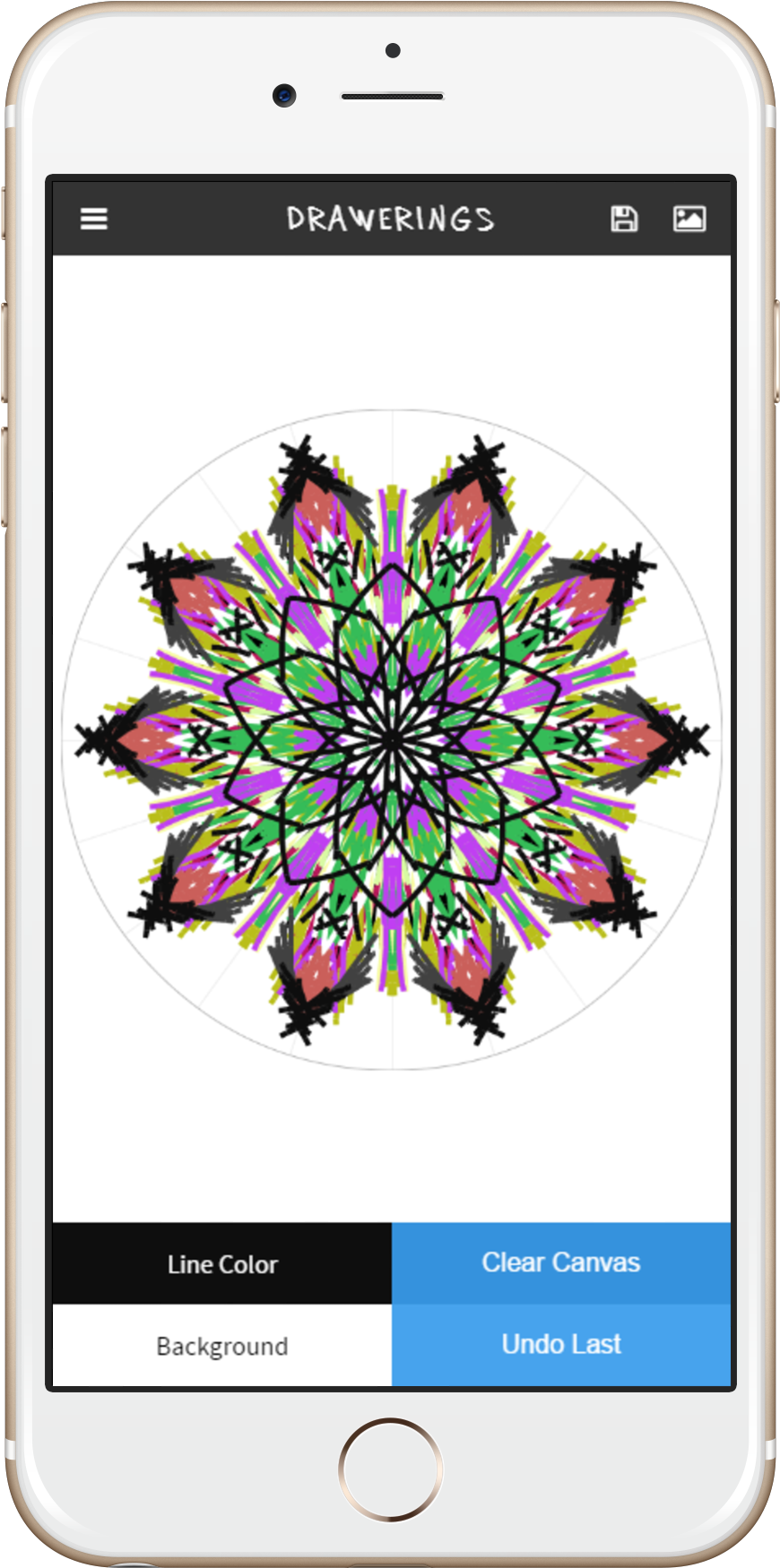 Kaleidoscope Mandala Drawings - Ipad Kaleidoscope Drawing App (2000x2000), Png Download