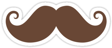 Brown Mustache" - - Moustache (375x360), Png Download