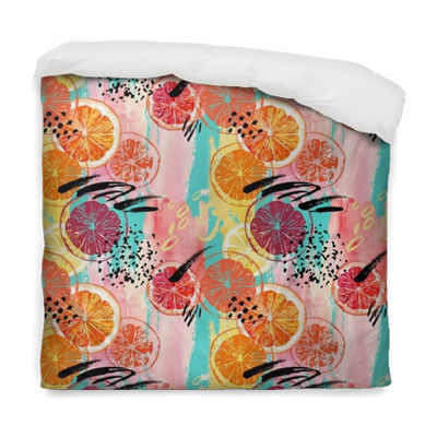 Watercolor Orange, Lemon, Grapefruit Seamless Pattern - Orange (400x400), Png Download