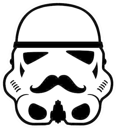 Stormtrooper With Mustache (510x547), Png Download