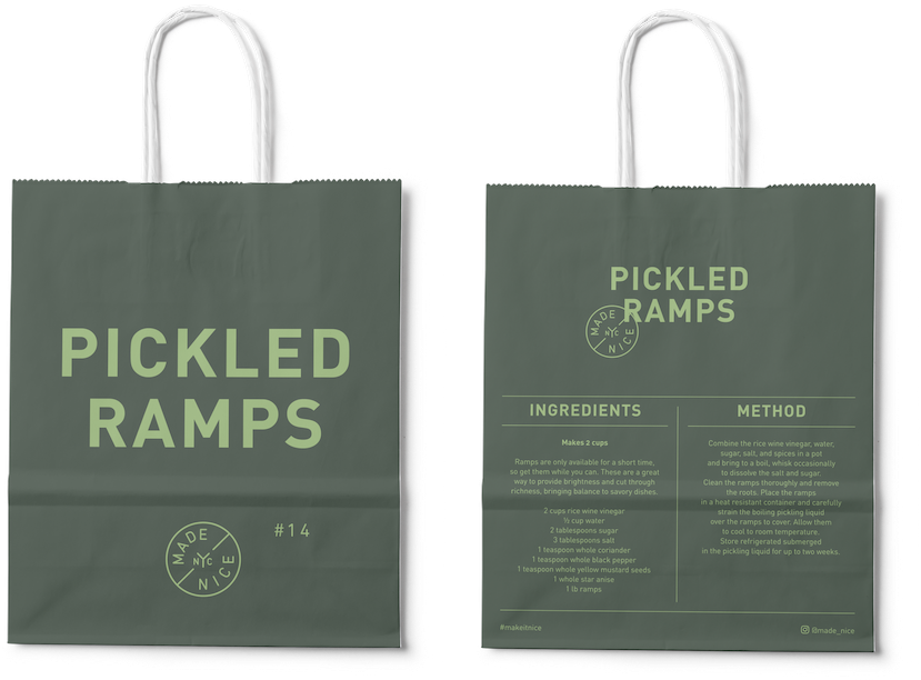 To-go Bags At David Humm And Will Guidara's Made Nice - Paper Bag (1250x884), Png Download