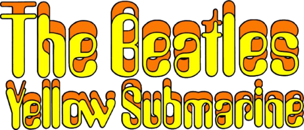 The Beatles Yellow Submarine - Beatles Yellow Submarine Logo (600x257), Png Download