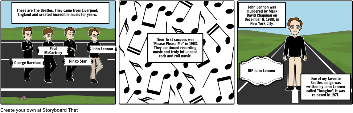 The Beatles - Comics (1164x385), Png Download