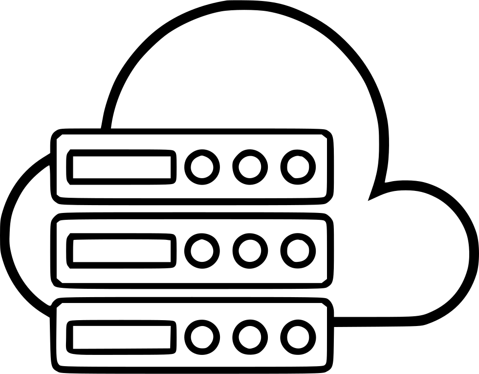 Cloud Server Comments - Line Art (980x764), Png Download