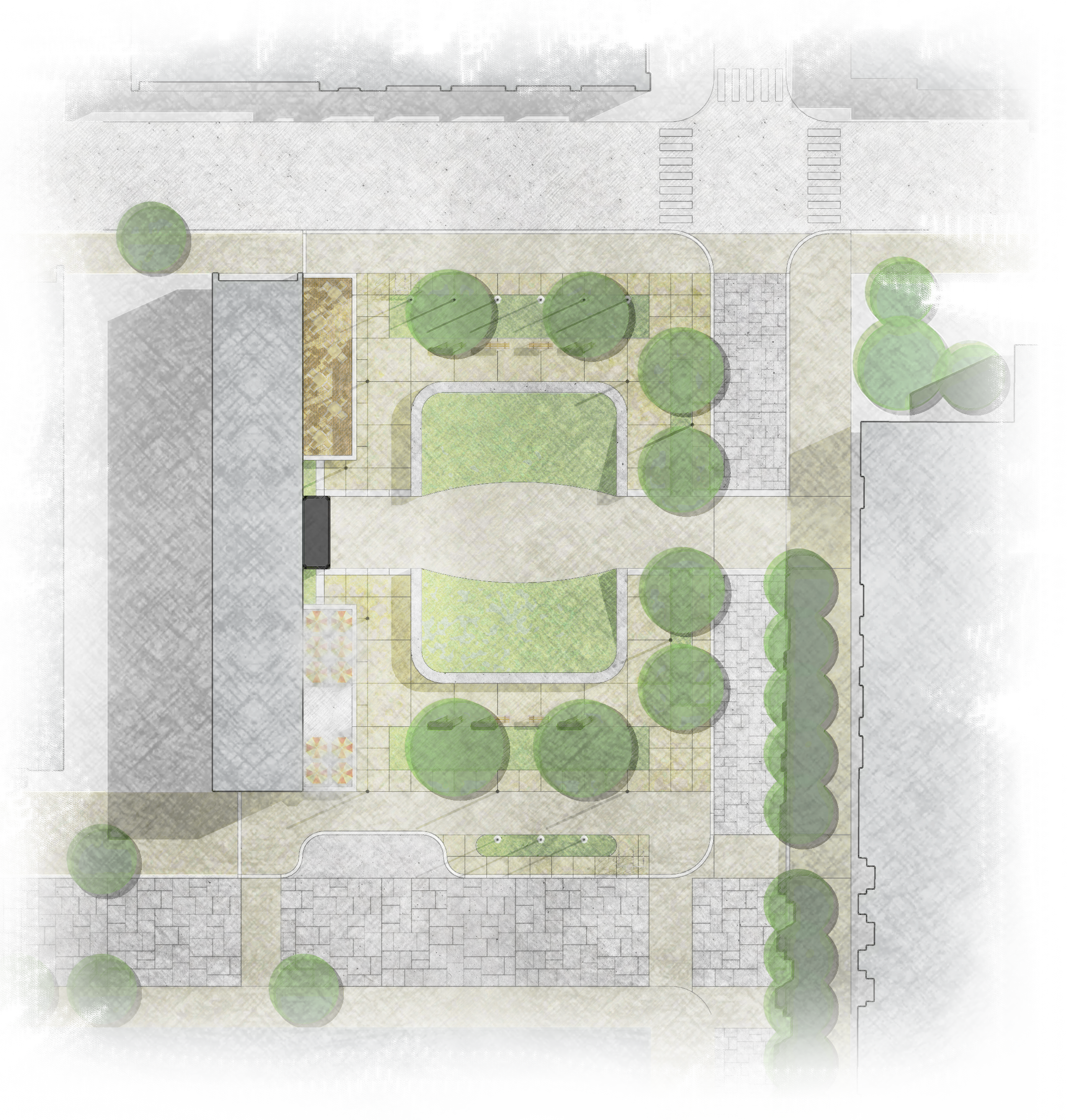 Example Site Plan Of Church Street Park, With Supportive - Plan (2786x2925), Png Download