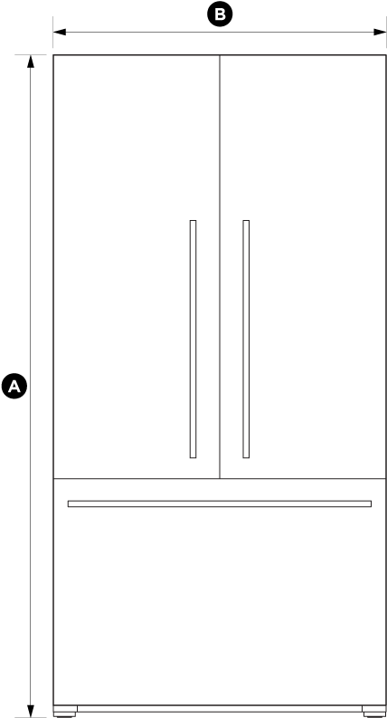 Rf610adx4 Dimensions - Cabinetry (660x792), Png Download