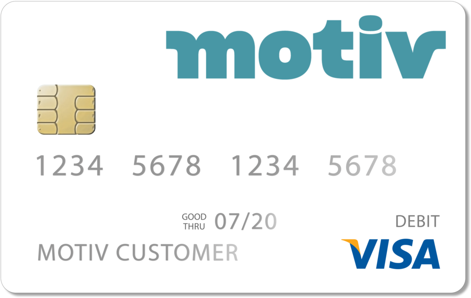 The Motiv Visa® Debit Card Works In The Us And Internationally - Visa (1000x727), Png Download