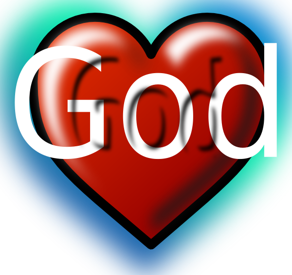 Gods Clipart Heart - Love God With All Your Heart Clipart (600x564), Png Download