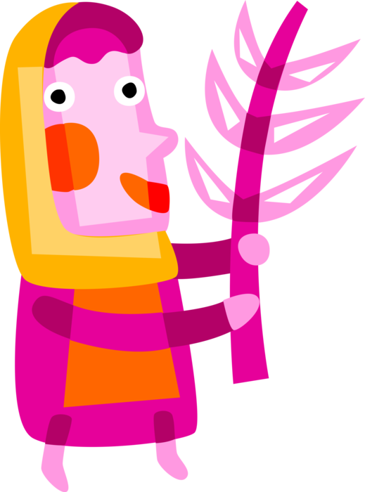 Vector Illustration Of Virgin Mary, Mother Of Jesus (519x700), Png Download