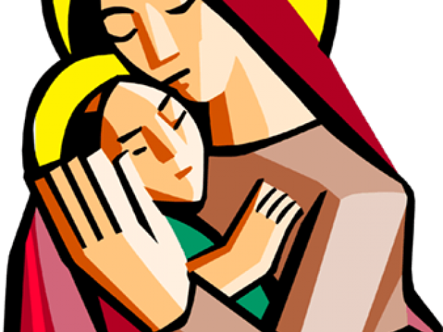 Mother And Baby Clipart Mary Baby Jesus - Mother Mary Png (640x480), Png Download