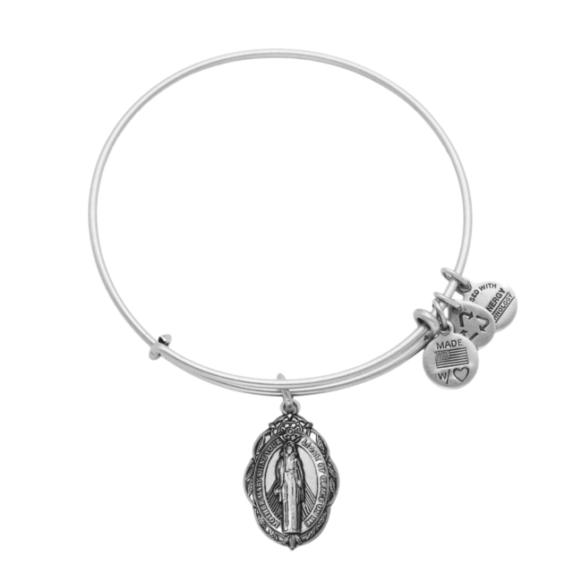 Alex & Ani Mother Mary Silver Bangle A14eb21rs - Princess Belle Alex And Ani (640x640), Png Download