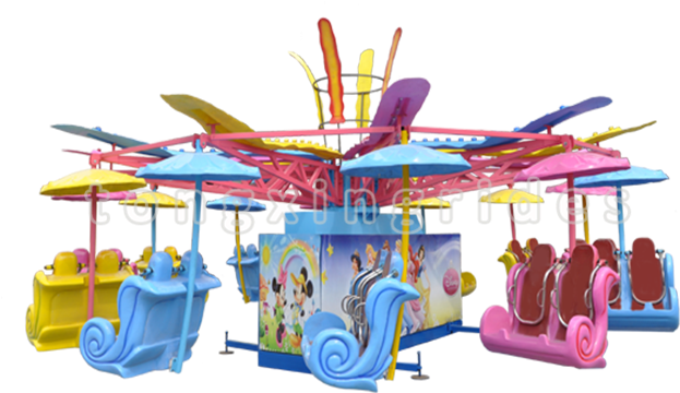 High Quality Superior Rides Park Twister Double Flying - Carousel (640x640), Png Download