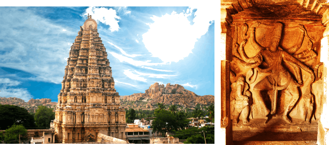 Image Of Virupaksha Temple - Virupaksha Temple (1126x495), Png Download