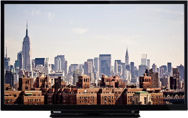 24" Toshiba Hd-ready Dvd Tv Front - New York Fashion Week Advertising (640x640), Png Download