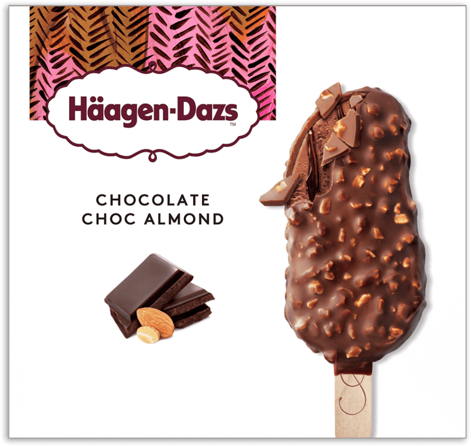 Chocolate Choc Almond Stickbar Mpk Sh - Haagen Dazs Vanilla Caramel Almond (1024x969), Png Download