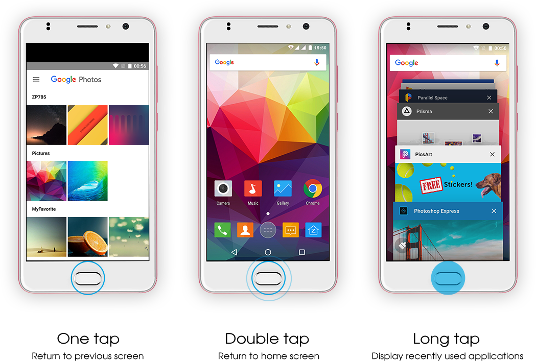 Return To Your Home Screen And Display The Recently - Zopo Color X5 5 (1049x707), Png Download