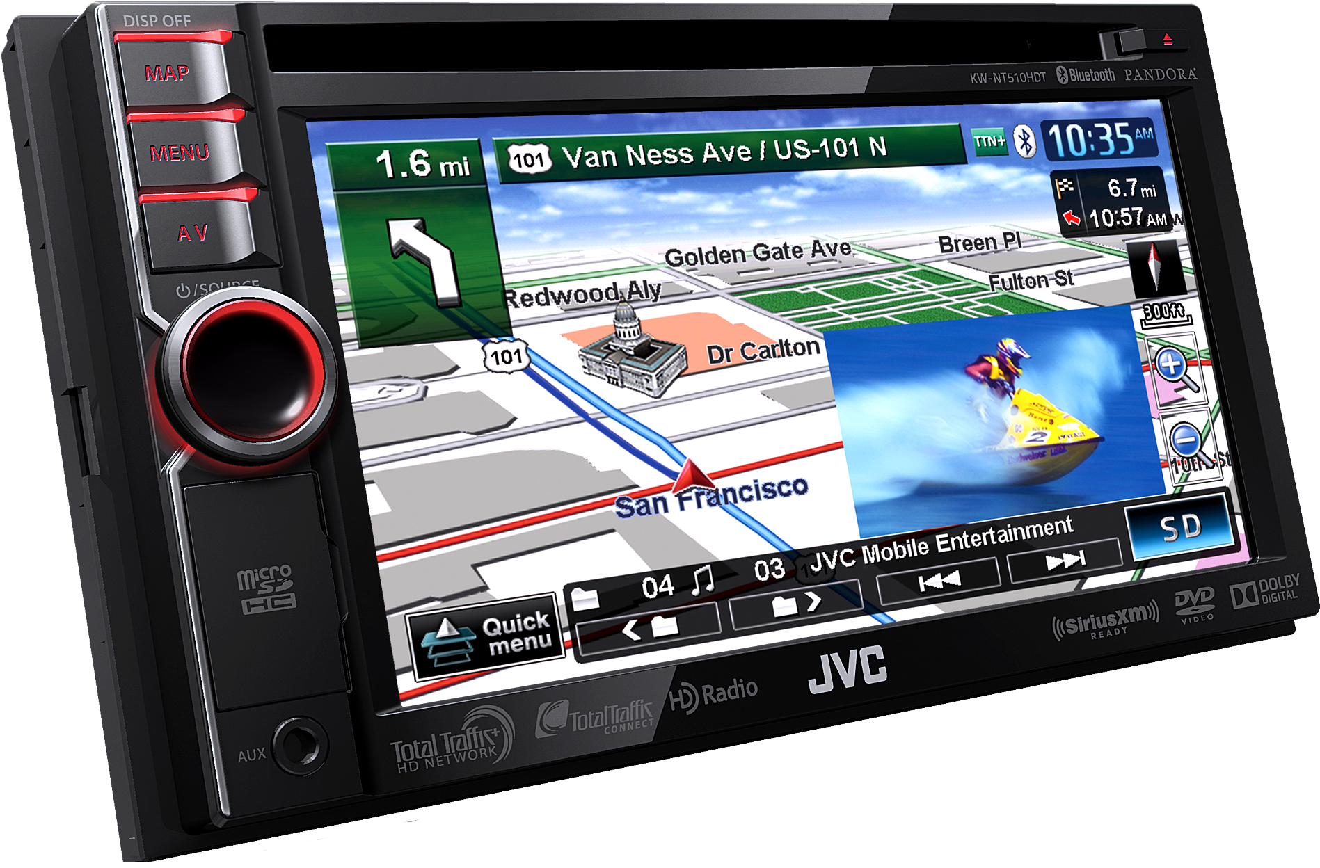 Tuesday, October 23, 2012 - Jvc Kw Nt510hdt (1957x1303), Png Download