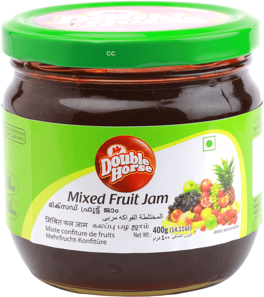 Double Horse Mixed Fruit Jam 400g - Double Horse Mix Fruit Jam (600x600), Png Download