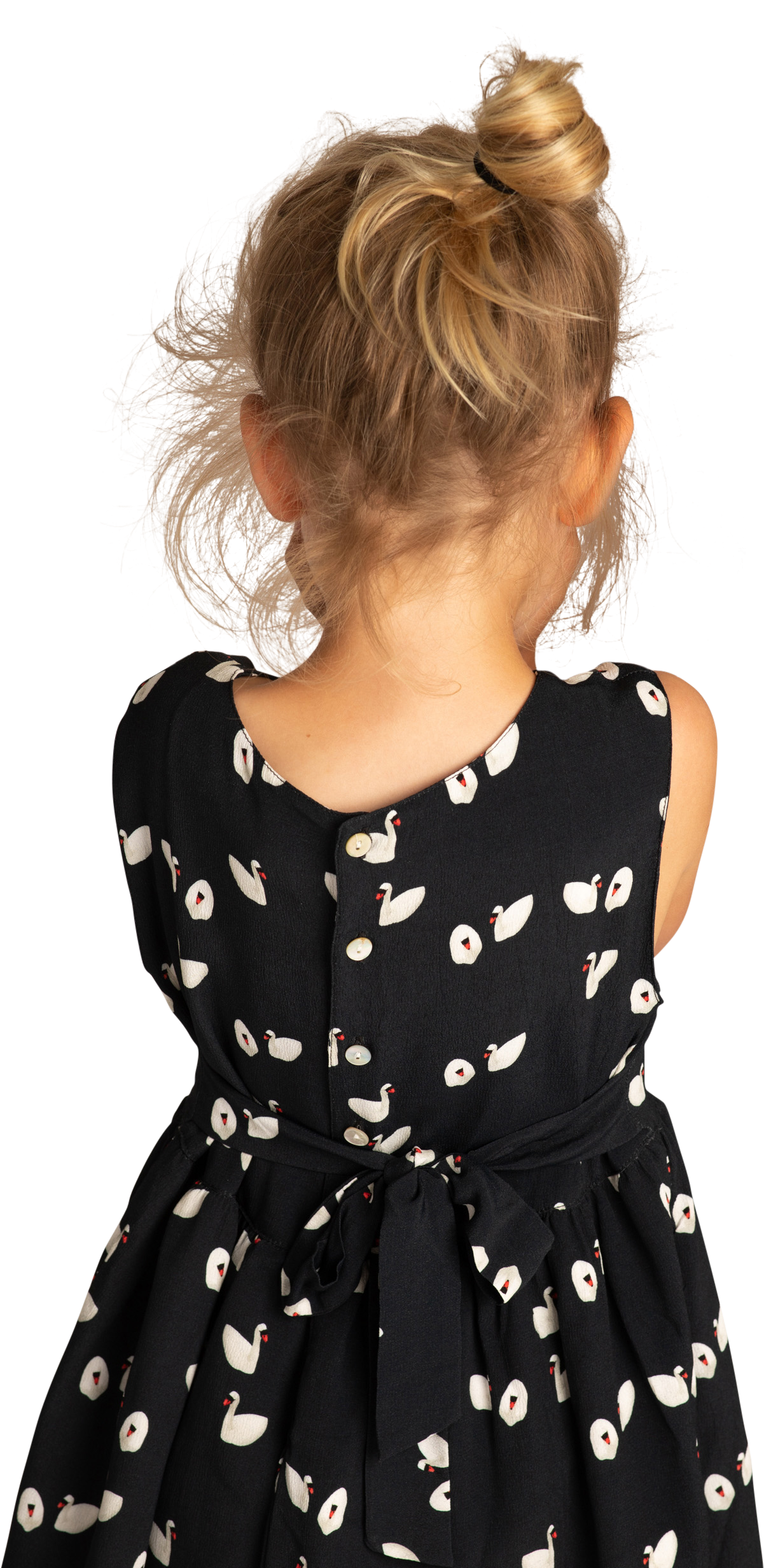 Em Sandy Dress Kids Swan Navy - Girl (1700x2550), Png Download