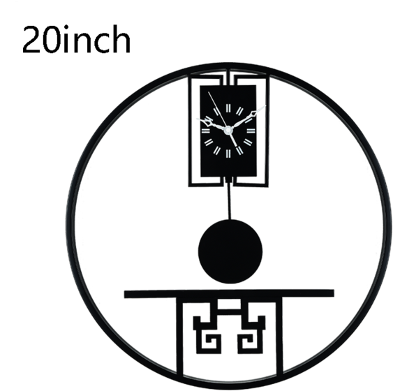 Creative Handmade Metal Neoclassical Big Round Clock - Clock (640x640), Png Download