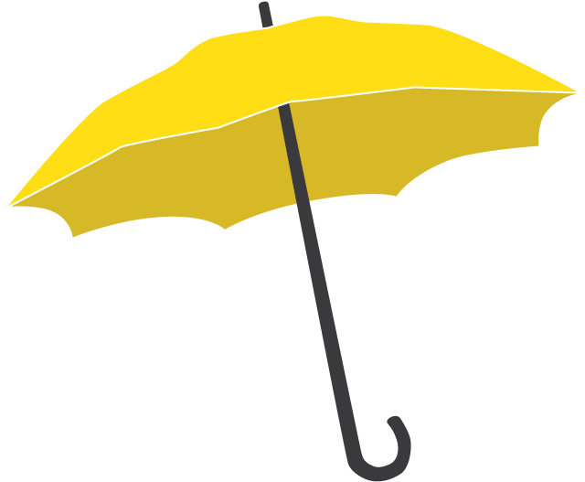 Yellow Umbrella Png (670x548), Png Download