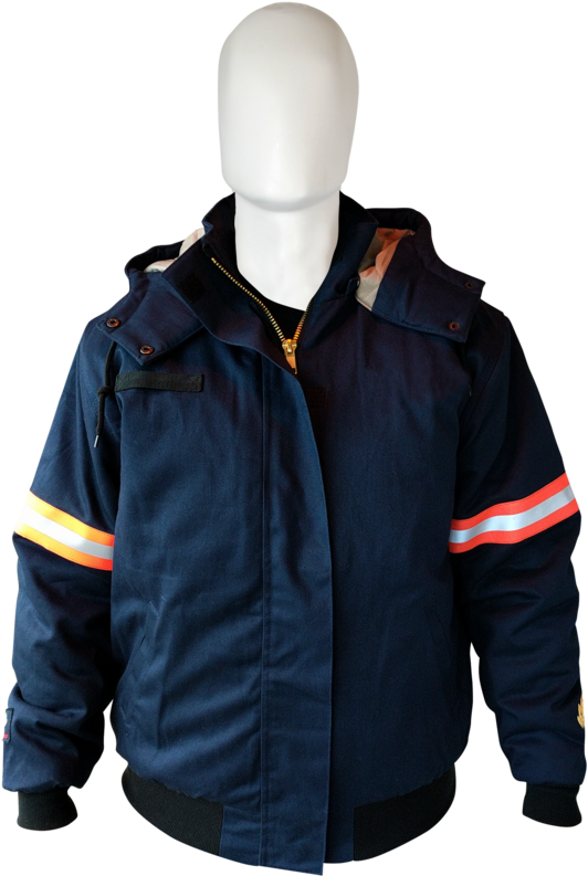Insulated Navy Jacket Fr And Arc Rated Cat4 - Pocket (576x1024), Png Download