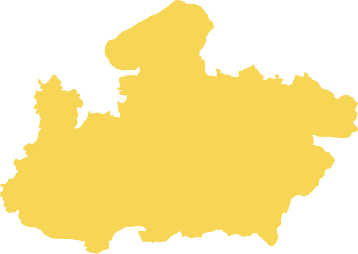 Explore Your Circuit - Madhya Pradesh Map Png (1252x889), Png Download