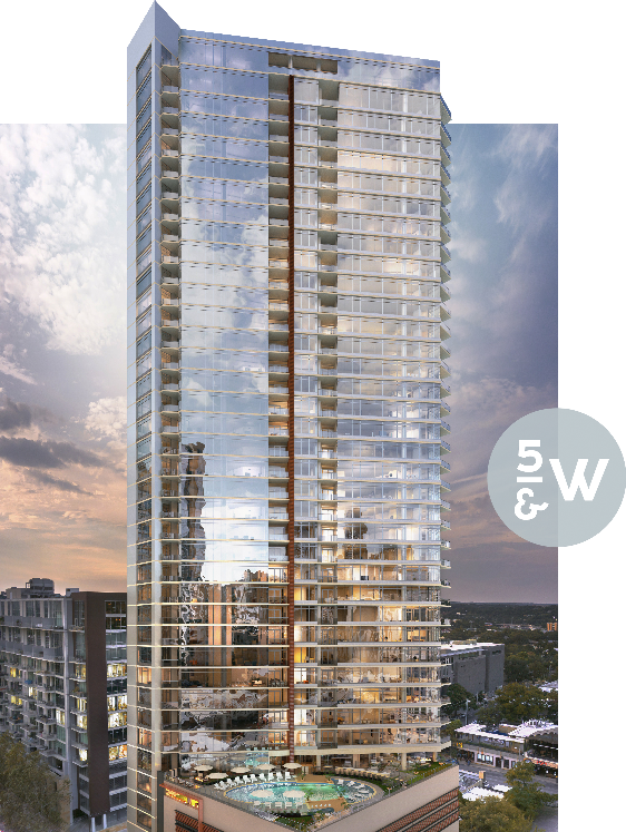 5th & West New Tower In Downtown Austin, Texas - Fifth And West Austin Texas (562x747), Png Download
