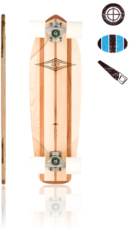 Lush Longboards Swift - Wood (692x722), Png Download