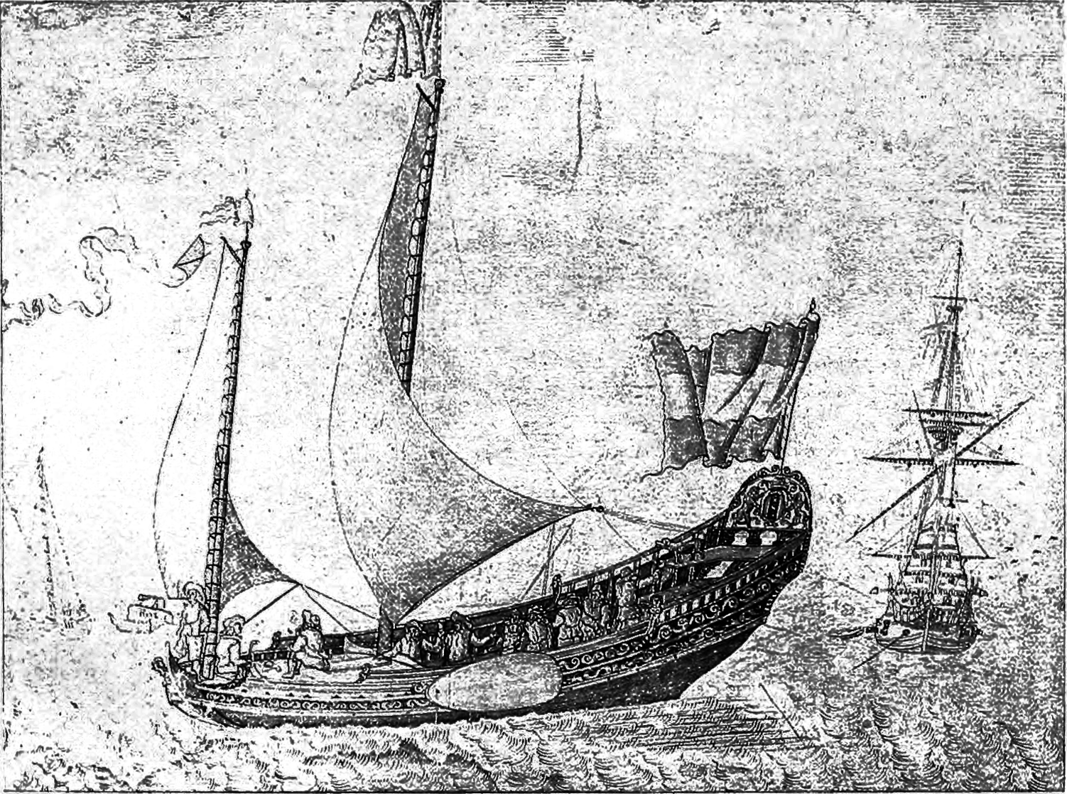 057 The History Of Yachting - Sketch (1502x1117), Png Download